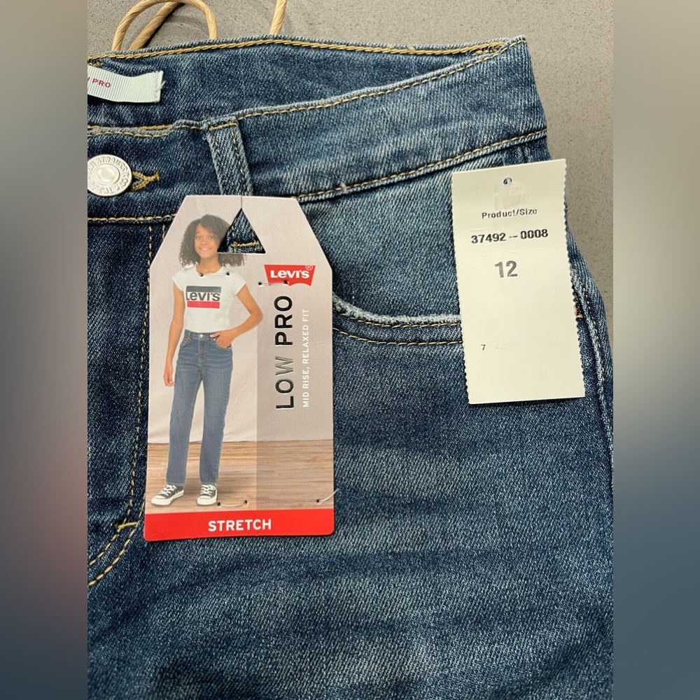 Levi’s low pro stretch girls size 12 Reg - Picture 3 of 4